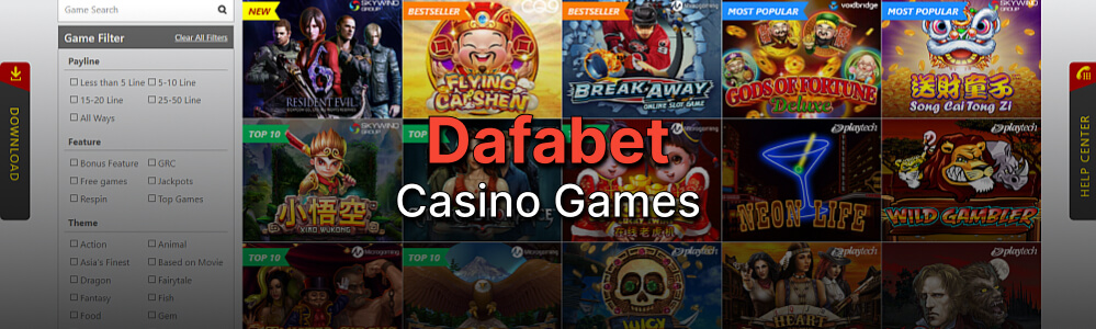 Dafabet Online casino entertainment and games 